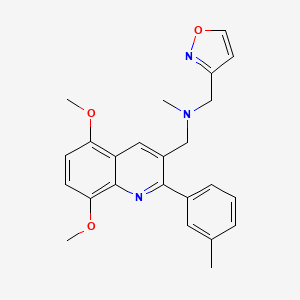 1-[5,8-dimethoxy-2-(3-methylphenyl)-3-quinolinyl]-N-(3-isoxazolylmethyl)-N-methylmethanamine