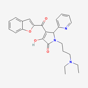 4-(1-benzofuran-2-ylcarbonyl)-1-[3-(diethylamino)propyl]-3-hydroxy-5-(2-pyridinyl)-1,5-dihydro-2H-pyrrol-2-one