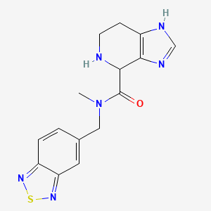 molecular formula C15H16N6OS B5517662 N-(2,1,3-benzothiadiazol-5-ylmethyl)-N-methyl-4,5,6,7-tetrahydro-1H-imidazo[4,5-c]pyridine-4-carboxamide dihydrochloride 