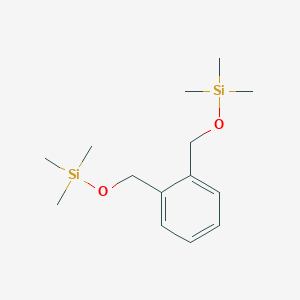 molecular formula C14H26O2Si2 B055177 Trimethyl-[[2-(trimethylsilyloxymethyl)phenyl]methoxy]silane CAS No. 114944-09-1