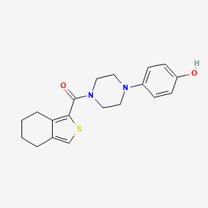 molecular formula C19H22N2O2S B5517711 4-[4-(4,5,6,7-tetrahydro-2-benzothien-1-ylcarbonyl)piperazin-1-yl]phenol 