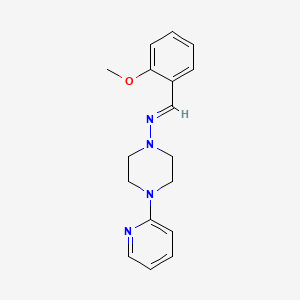 molecular formula C17H20N4O B5517716 N-(2-methoxybenzylidene)-4-(2-pyridinyl)-1-piperazinamine 