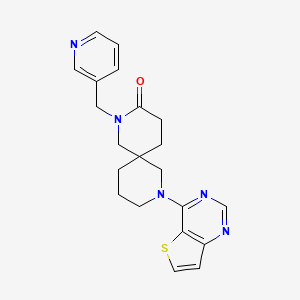 2-(pyridin-3-ylmethyl)-8-thieno[3,2-d]pyrimidin-4-yl-2,8-diazaspiro[5.5]undecan-3-one