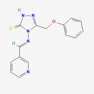 5-(phenoxymethyl)-4-[(3-pyridinylmethylene)amino]-4H-1,2,4-triazole-3-thiol