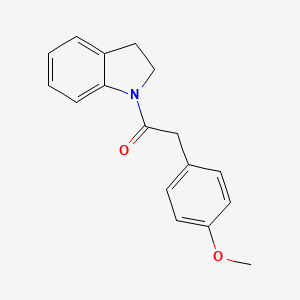 molecular formula C17H17NO2 B5517769 1-[(4-甲氧基苯基)乙酰基]吲哚啉 