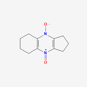 molecular formula C11H14N2O2 B5517802 2,3,5,6,7,8-hexahydro-1H-cyclopenta[b]quinoxaline 4,9-dioxide 