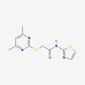 2-[(4,6-dimethyl-2-pyrimidinyl)thio]-N-1,3-thiazol-2-ylacetamide