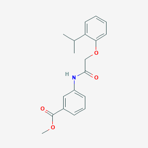 molecular formula C19H21NO4 B5517843 methyl 3-{[(2-isopropylphenoxy)acetyl]amino}benzoate 