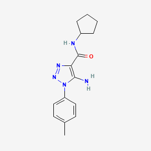 5-amino-N-cyclopentyl-1-(4-methylphenyl)-1H-1,2,3-triazole-4-carboxamide