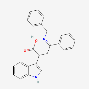 molecular formula C25H22N2O2 B5517885 4-(benzylimino)-2-(1H-indol-3-yl)-4-phenylbutanoic acid 