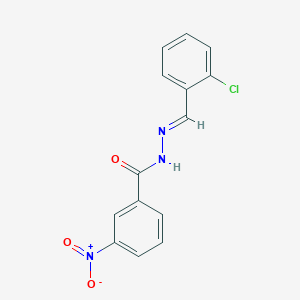 molecular formula C14H10ClN3O3 B5517891 N'-(2-chlorobenzylidene)-3-nitrobenzohydrazide 