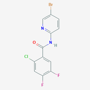 molecular formula C12H6BrClF2N2O B5517944 N-(5-bromo-2-pyridinyl)-2-chloro-4,5-difluorobenzamide CAS No. 5926-76-1