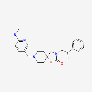 molecular formula C24H32N4O2 B5517949 8-{[6-(二甲氨基)吡啶-3-基]甲基}-3-(2-苯基丙基)-1-氧杂-3,8-二氮杂螺[4.5]癸-2-酮 