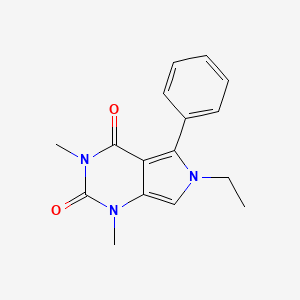 molecular formula C16H17N3O2 B5517980 6-ethyl-1,3-dimethyl-5-phenyl-1H-pyrrolo[3,4-d]pyrimidine-2,4(3H,6H)-dione 