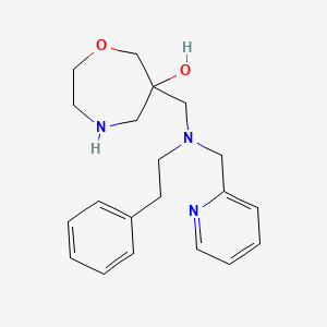 molecular formula C20H27N3O2 B5517983 6-{[(2-phenylethyl)(2-pyridinylmethyl)amino]methyl}-1,4-oxazepan-6-ol dihydrochloride 