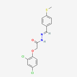 molecular formula C16H14Cl2N2O2S B5517993 2-(2,4-dichlorophenoxy)-N'-[4-(methylthio)benzylidene]acetohydrazide 