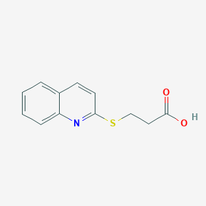 molecular formula C12H11NO2S B5518006 3-(2-喹啉硫基)丙酸 