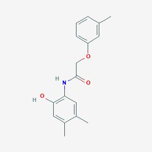 molecular formula C17H19NO3 B5518014 N-(2-hydroxy-4,5-dimethylphenyl)-2-(3-methylphenoxy)acetamide 