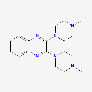 molecular formula C18H26N6 B5518022 2,3-bis(4-methyl-1-piperazinyl)quinoxaline 