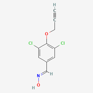 molecular formula C10H7Cl2NO2 B5518043 3,5-dichloro-4-(2-propyn-1-yloxy)benzaldehyde oxime 