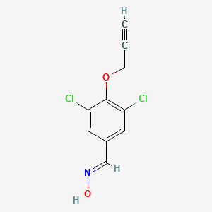 molecular formula C10H7Cl2NO2 B5518043 3,5-二氯-4-(2-丙炔-1-氧基)苯甲醛肟 