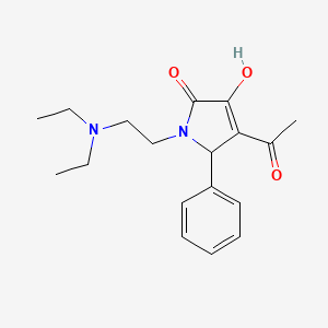 molecular formula C18H24N2O3 B5518045 4-乙酰基-1-[2-(二乙氨基)乙基]-3-羟基-5-苯基-1,5-二氢-2H-吡咯-2-酮 