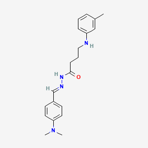 molecular formula C20H26N4O B5518046 N'-[4-(dimethylamino)benzylidene]-4-[(3-methylphenyl)amino]butanohydrazide 