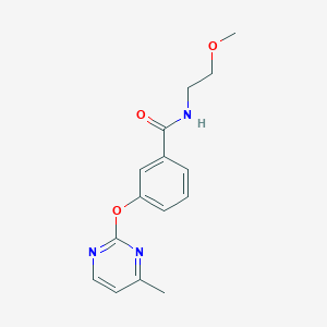 molecular formula C15H17N3O3 B5518064 N-(2-甲氧基乙基)-3-[(4-甲基-2-嘧啶基)氧基]苯甲酰胺 