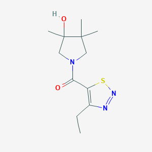 molecular formula C12H19N3O2S B5518074 1-[(4-ethyl-1,2,3-thiadiazol-5-yl)carbonyl]-3,4,4-trimethylpyrrolidin-3-ol 