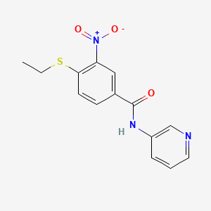 molecular formula C14H13N3O3S B5518080 4-(乙硫基)-3-硝基-N-3-吡啶基苯甲酰胺 