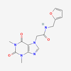molecular formula C14H15N5O4 B5518098 2-(1,3-dimethyl-2,6-dioxo-1,2,3,6-tetrahydro-7H-purin-7-yl)-N-(2-furylmethyl)acetamide 