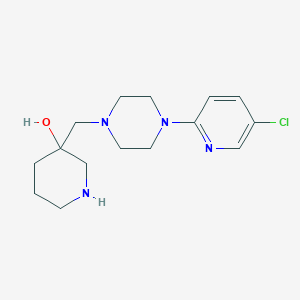 molecular formula C15H23ClN4O B5518104 3-{[4-(5-chloropyridin-2-yl)piperazin-1-yl]methyl}piperidin-3-ol 