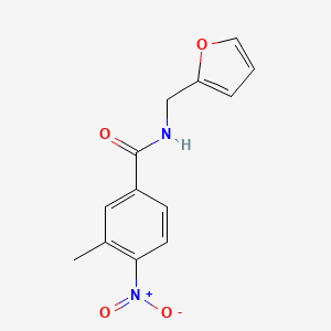 molecular formula C13H12N2O4 B5518111 N-(2-furylmethyl)-3-methyl-4-nitrobenzamide 
