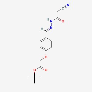 tert-butyl {4-[2-(cyanoacetyl)carbonohydrazonoyl]phenoxy}acetate