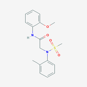 molecular formula C17H20N2O4S B5518123 N~1~-(2-methoxyphenyl)-N~2~-(2-methylphenyl)-N~2~-(methylsulfonyl)glycinamide CAS No. 312281-49-5