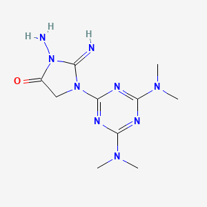 3-amino-1-[4,6-bis(dimethylamino)-1,3,5-triazin-2-yl]-2-imino-4-imidazolidinone