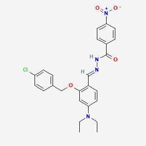 molecular formula C25H25ClN4O4 B5518165 N'-[2-[(4-chlorobenzyl)oxy]-4-(diethylamino)benzylidene]-4-nitrobenzohydrazide 