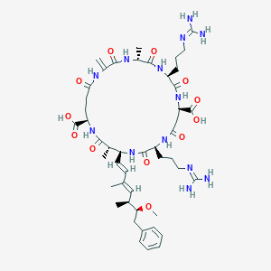 molecular formula C47H71N13O12 B055182 Toxin III, cyanobacterium CAS No. 118389-25-6