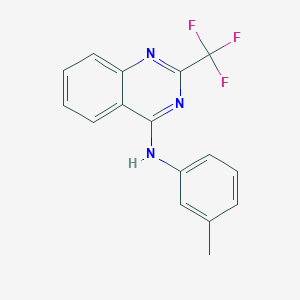 molecular formula C16H12F3N3 B5518217 N-(3-methylphenyl)-2-(trifluoromethyl)-4-quinazolinamine 