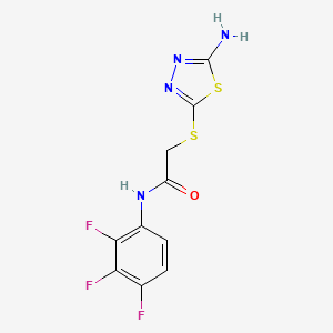 2-[(5-amino-1,3,4-thiadiazol-2-yl)thio]-N-(2,3,4-trifluorophenyl)acetamide