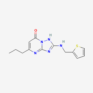 molecular formula C13H15N5OS B5518224 5-丙基-2-[(2-噻吩甲基)氨基][1,2,4]三唑并[1,5-a]嘧啶-7(4H)-酮 