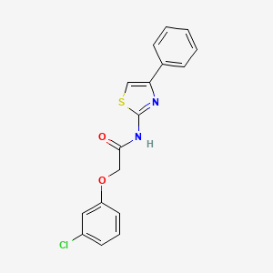 molecular formula C17H13ClN2O2S B5518258 2-(3-chlorophenoxy)-N-(4-phenyl-1,3-thiazol-2-yl)acetamide 