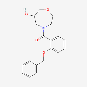 molecular formula C19H21NO4 B5518272 4-[2-(benzyloxy)benzoyl]-1,4-oxazepan-6-ol 