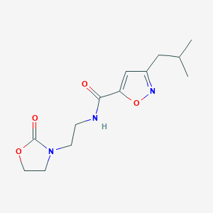 molecular formula C13H19N3O4 B5518284 3-isobutyl-N-[2-(2-oxo-1,3-oxazolidin-3-yl)ethyl]-5-isoxazolecarboxamide 