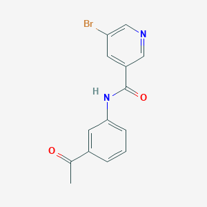 molecular formula C14H11BrN2O2 B5518286 N-(3-acetylphenyl)-5-bromonicotinamide 