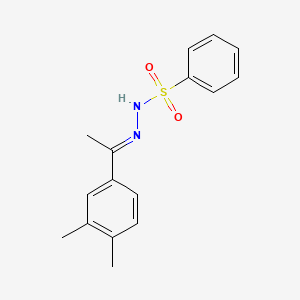 molecular formula C16H18N2O2S B5518297 N'-[1-(3,4-dimethylphenyl)ethylidene]benzenesulfonohydrazide 