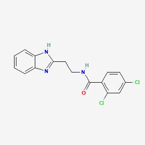 molecular formula C16H13Cl2N3O B5518300 N-[2-(1H-苯并咪唑-2-基)乙基]-2,4-二氯苯甲酰胺 