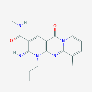 molecular formula C18H21N5O2 B5518312 N-乙基-2-亚氨基-10-甲基-5-氧代-1-丙基-1,5-二氢-2H-二吡啶并[1,2-a:2',3'-d]嘧啶-3-甲酰胺 