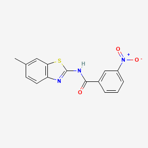 molecular formula C15H11N3O3S B5518322 N-(6-methyl-1,3-benzothiazol-2-yl)-3-nitrobenzamide 
