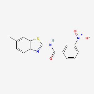 molecular formula C15H11N3O3S B5518322 N-(6-甲基-1,3-苯并噻唑-2-基)-3-硝基苯甲酰胺 